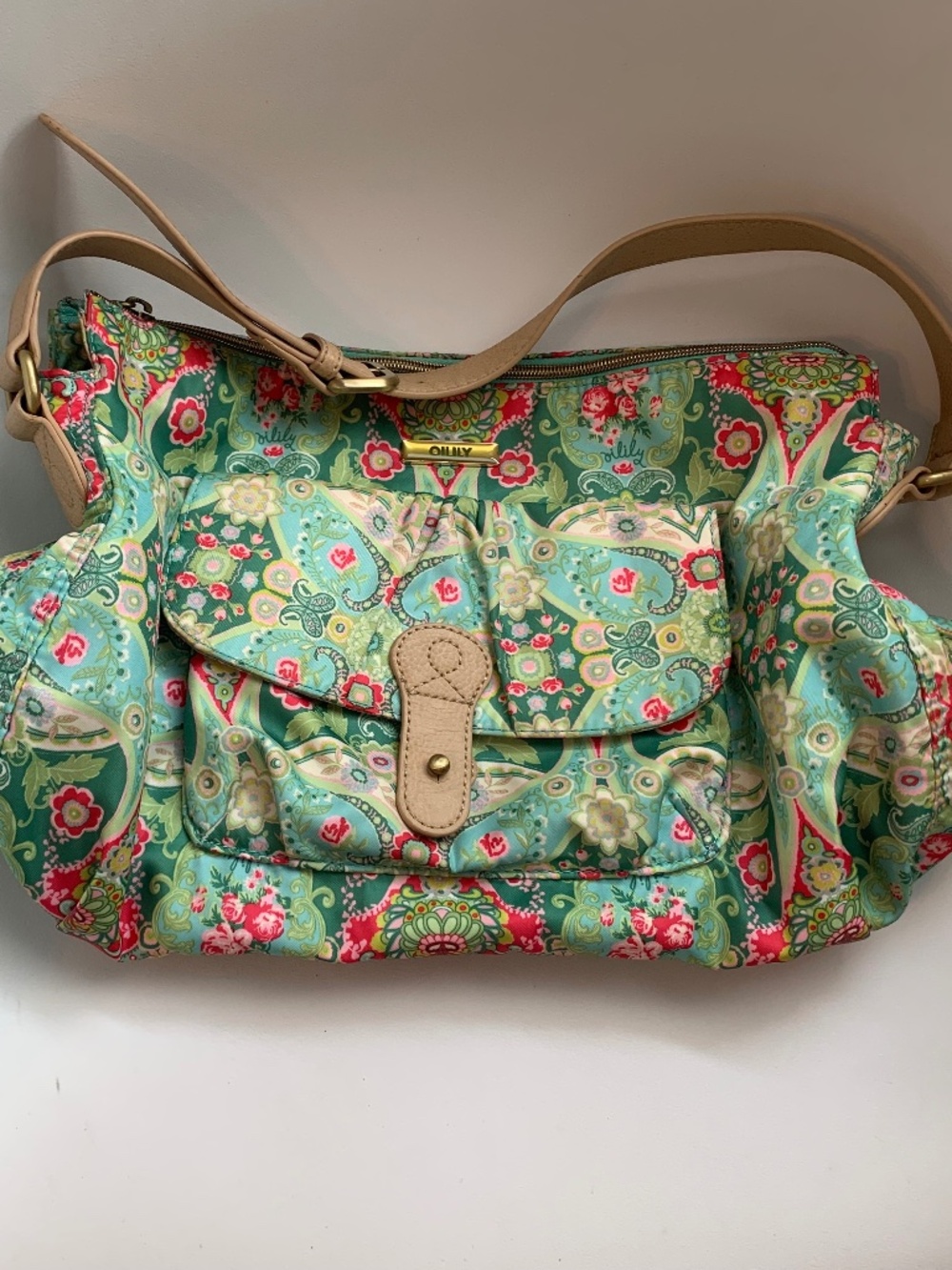 Oilily Shoulder bag - Handbag - Green Paisley